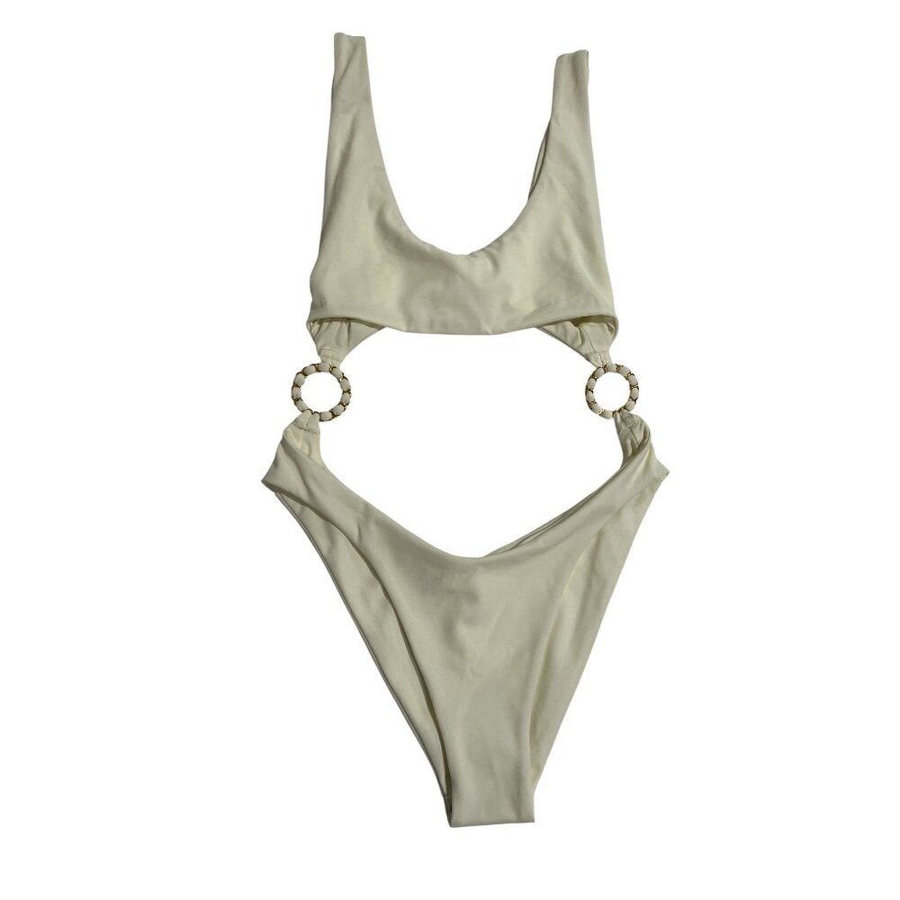 ANALINA Cut Out One Piece in Avorio